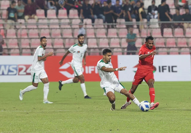 Bangladesh loses to Maldives after missed goal chances