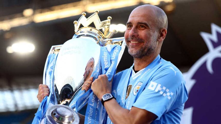 News of Guardiola extending his contract with Man City