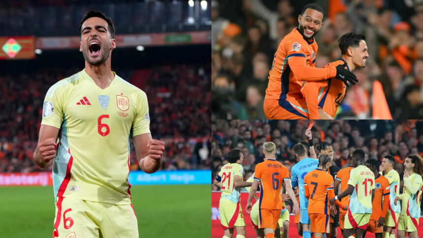 Late goal helps Spain avoid defeat in Netherlands