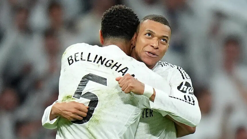 Mbappé’s two goals keep Real Madrid in title fight