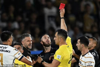 Sergio Ramos sent off after reckless kick