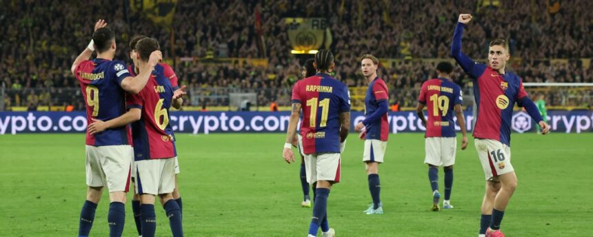 Barcelona advance to semis after loss at Dortmund