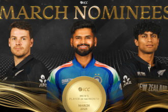 Duffy, Shreyas, and Ravindra compete for march’s best