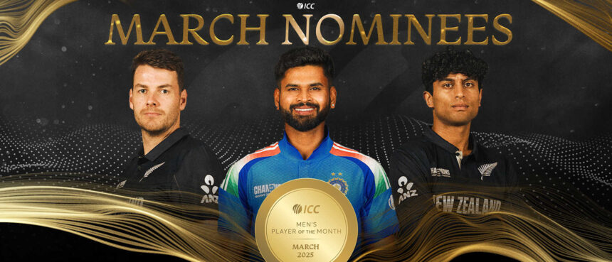 Duffy, Shreyas, and Ravindra compete for march’s best