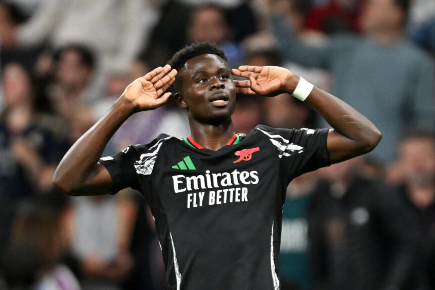 Saka misses penalty but stays confident to score
