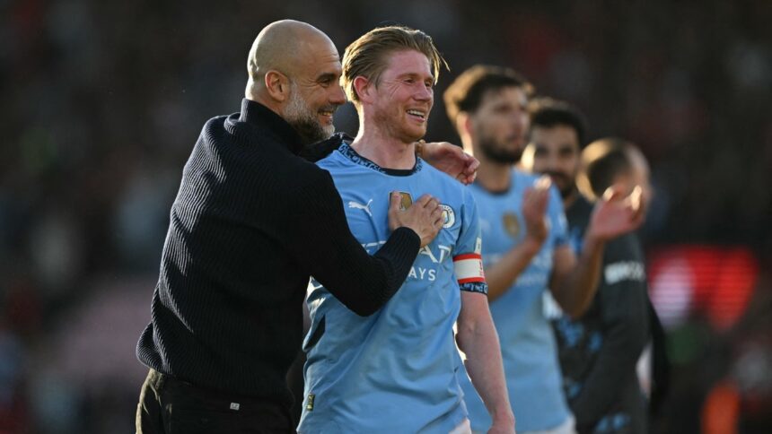 Guardiola uncomfortable as De Bruyne says goodbye