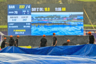 Bangladesh start batting after rain delay