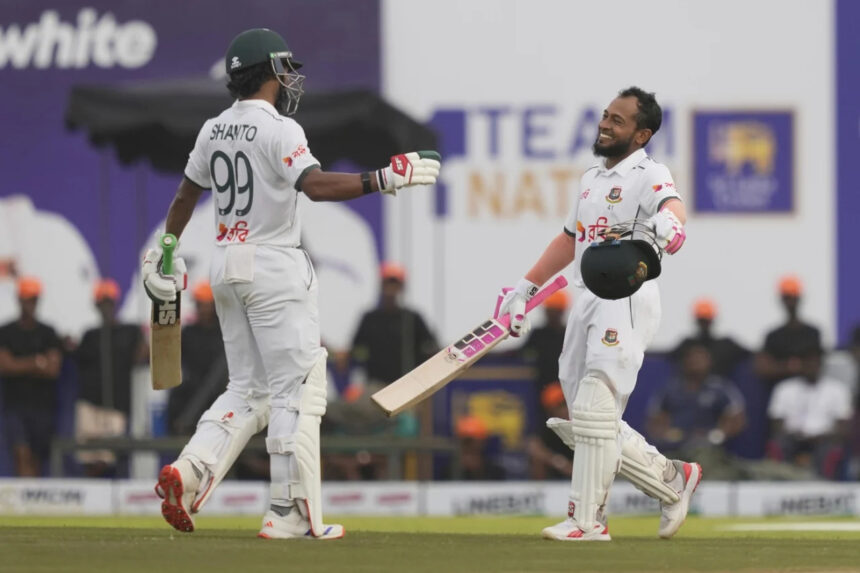 Shanto, Mushfiqur hit centuries on day one
