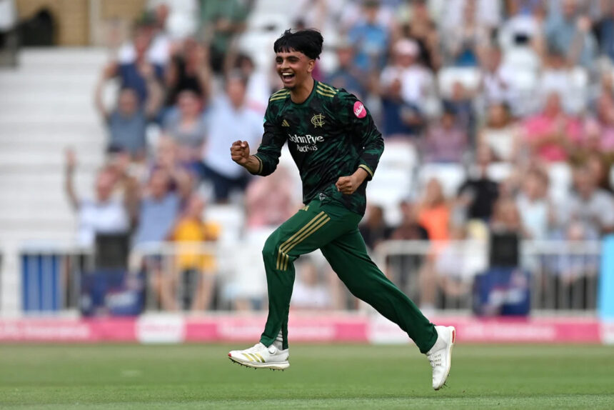 17 Year old english spinner takes hat-trick and 5 wickets