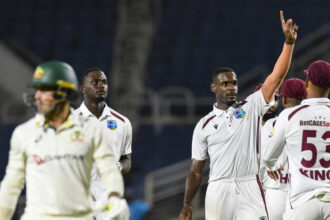 Australian batting crumbles under Shamar and Seales fire