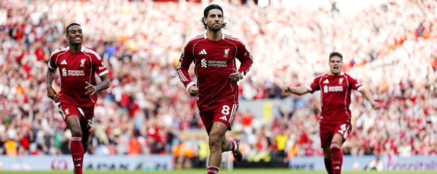 Liverpool reach the top after defeating Arsenal