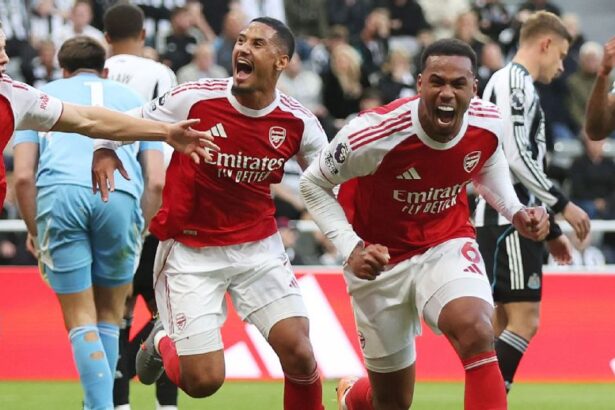 Arsenal seal dramatic win with two late goals
