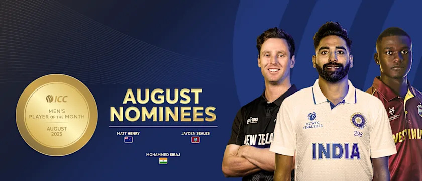 ICC August player of the month nominees revealed
