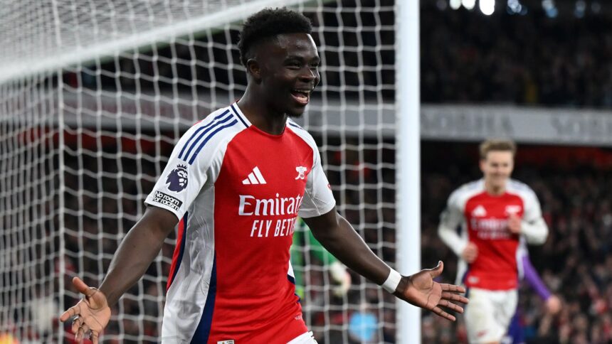 Saka out for Nottingham, Saliba may return