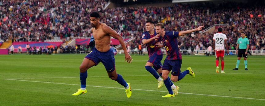 Araujo’s late strike sends Barcelona to the top