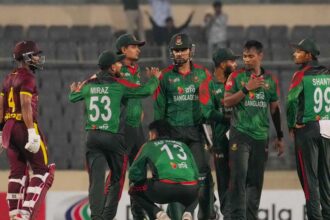 Bangladesh first tie ends with super over drama