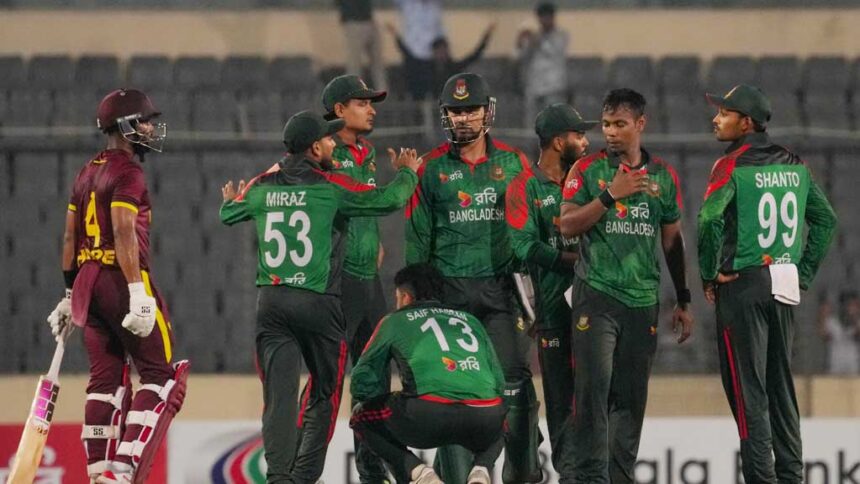 Bangladesh first tie ends with super over drama