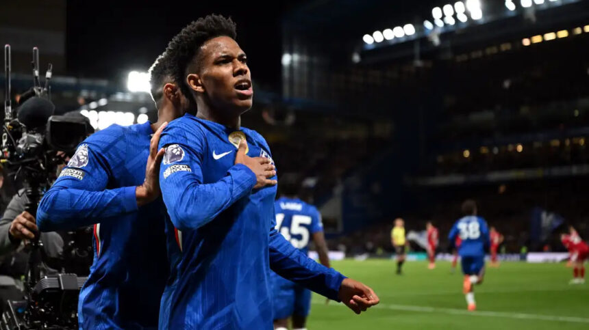 Estevão’s late goal seals Chelsea win over Liverpool