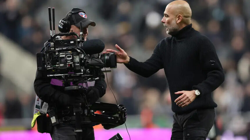 Pep Guardiola says sorry to the cameraman