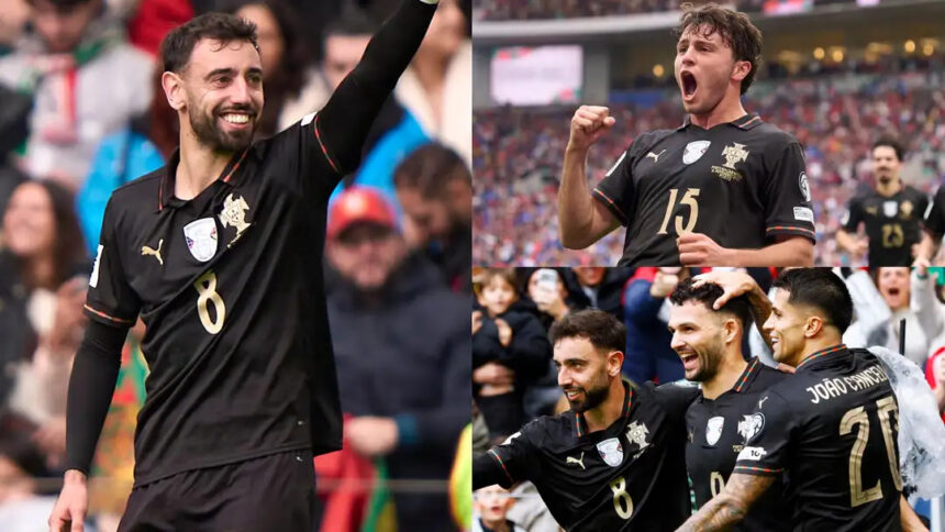 Portugal hit nine with hat-tricks from Neves and Fernandes