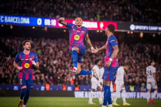 Barcelona playing better says Raphinha after two goals