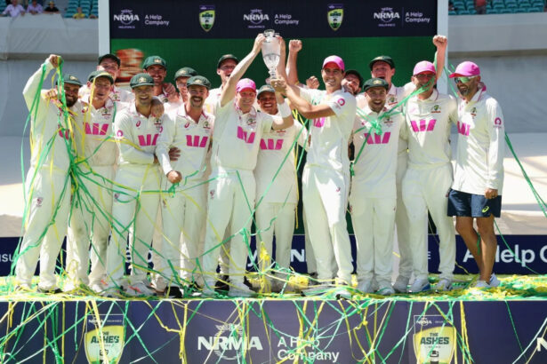 Australia celebrate a dominant 4–1 Ashes series victory
