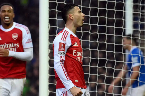 Gabriel Martinelli scores first hat-trick for Arsenal