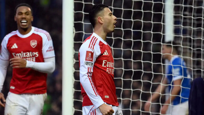 Gabriel Martinelli scores first hat-trick for Arsenal