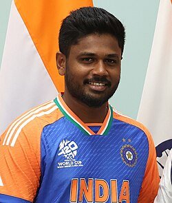India's Sanju Samson received the player of the match for the Semi-final 2, and the player of the tournament award.