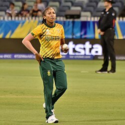 Shabnim Ismail became the first player to take over 50 overall wickets in the T20 World Cup.