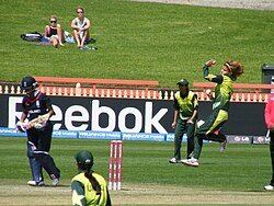 A match in progress between Pakistan and England
