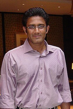 Anil Kumble, the leading wicket taker in the tournament