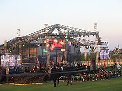 Greenfield Stadium in Trelawny, Jamaica encountered technical problems before playing host to four of the warm-up matches