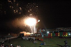 Fireworks in the opening ceremony of the 2007 Cricket World Cup