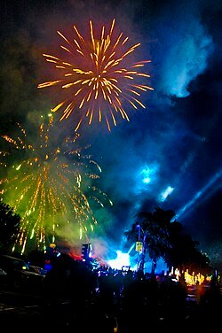 Fireworks at the opening ceremony