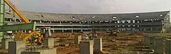 Barsapara Cricket Stadium during construction