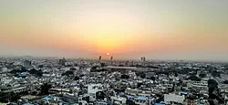 Sunrise view of Barkatullah Khan Stadium of Jodhpur