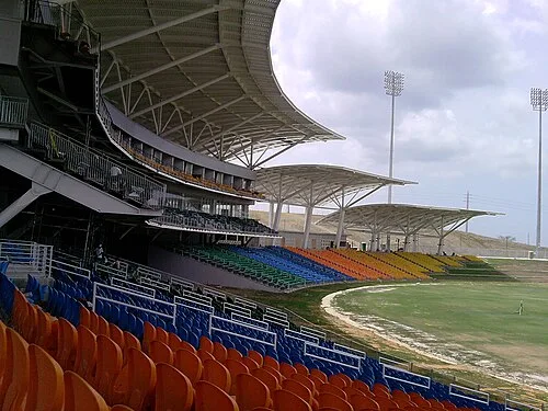 View across the stands in the Brian Lara Stadium