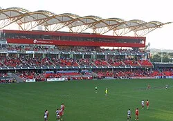 Media facilities at Carrara Stadium.