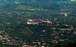 Remote view of the stadium from Triund trek.