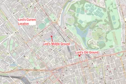 Progression of Lord's ground's locations