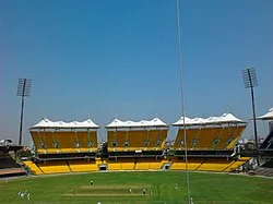 Renovated stands with fabric roofs
