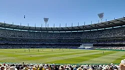 The Members Reserve as viewed from the Shane Warne Stand during the Australia vs South Africa Boxing Day Test in 2022.