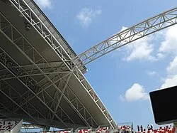 Retractable roof of the stadium