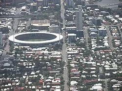 The Gabba overhangs Stanley and Vulture streets (2017)