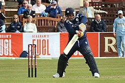 Scotland's Ryan Watson batting against India at Titwood in August 2007