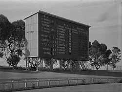 The WACA scoreboard at its opening in December 1953