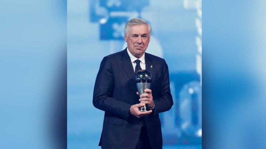 Ancelotti crowned coach of the year on FIFA's stage