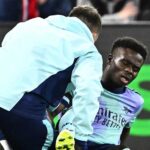 Arsenal to be without Saka for several weeks