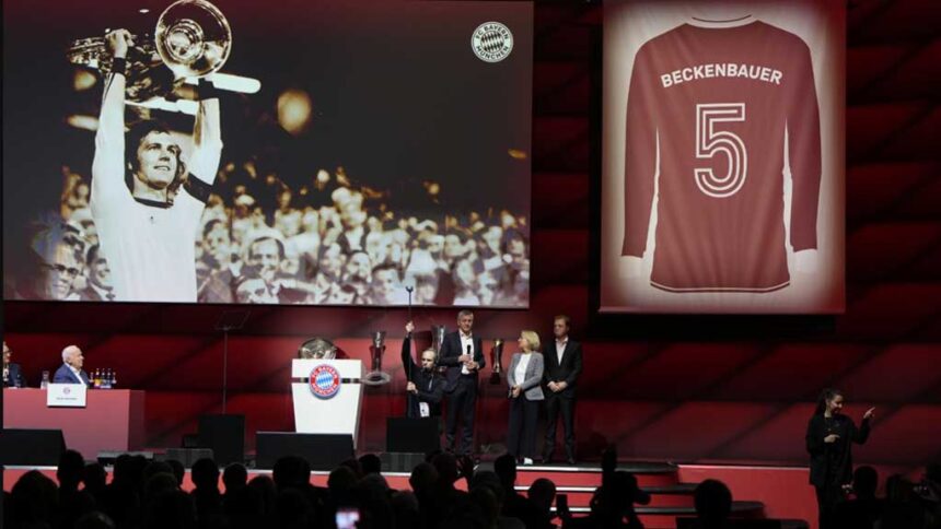 Bayern retires Beckenbauer’s iconic No. 5 jersey